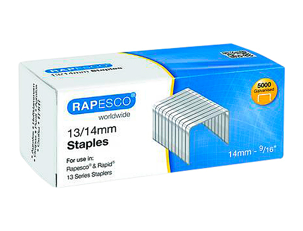 AGRAFES RAPESCO GALVANIZADOS 13/14 CAIXA DE 5000 UNIDADES