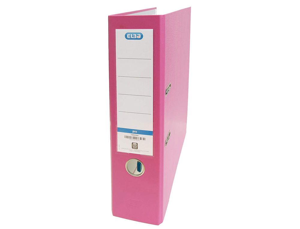 PASTA DE ALAVANCA ELBA CARTAO FORRADO PVC COM RADO TOP FOLIO LOMBADA 80 MM ROSA
