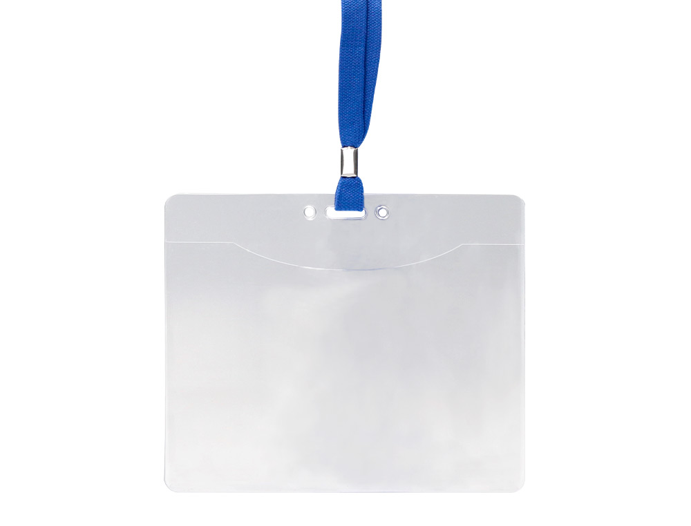 IDENTIFICADOR Q-CONNECT COM CORDAO PLANO AZUL A6 154X127 MM ABERTURA SUPERIOR