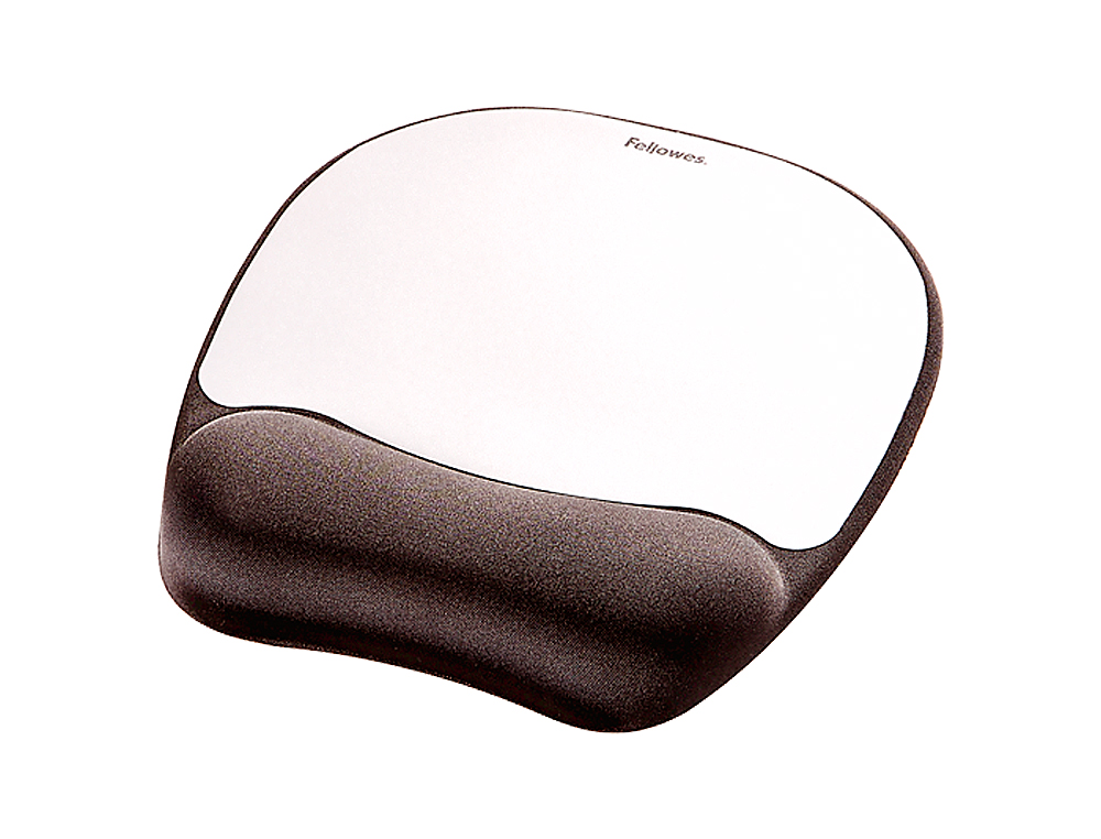 TAPETE PARA RATO FELLOWES COM APOIO DE MAO DE ESPUMA MEMORY FOAM PRATA 230X196X20 MM