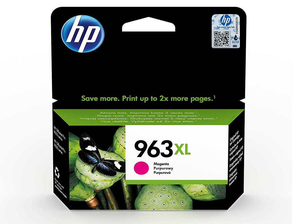 TINTEIRO HP 963 XL OFFICEJET PRO 9010 / 9020 / 9022 / 9023 / 9025 MAGENTA 1600 PAGINAS