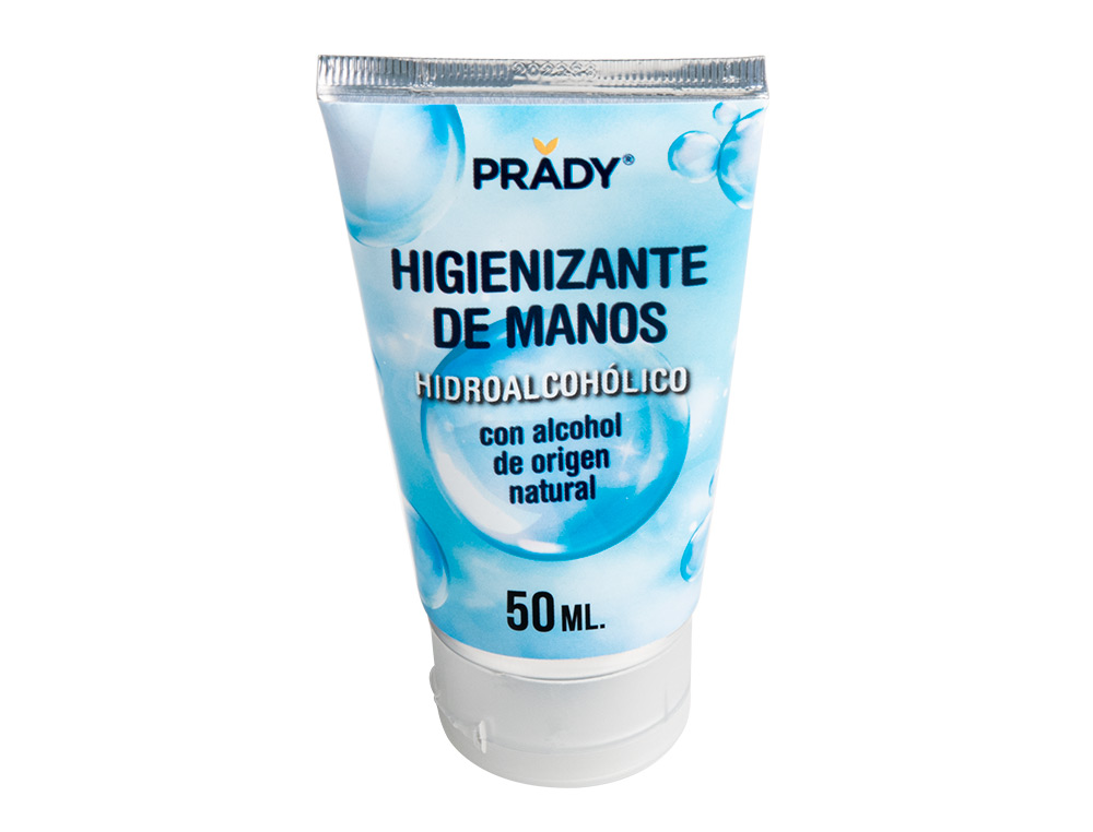 GEL HIDROALCOLICO HIGIENIZANTE DE MAOS COM LCOOL DE ORIGEM NATURAL GARRAFA DE 50 ML