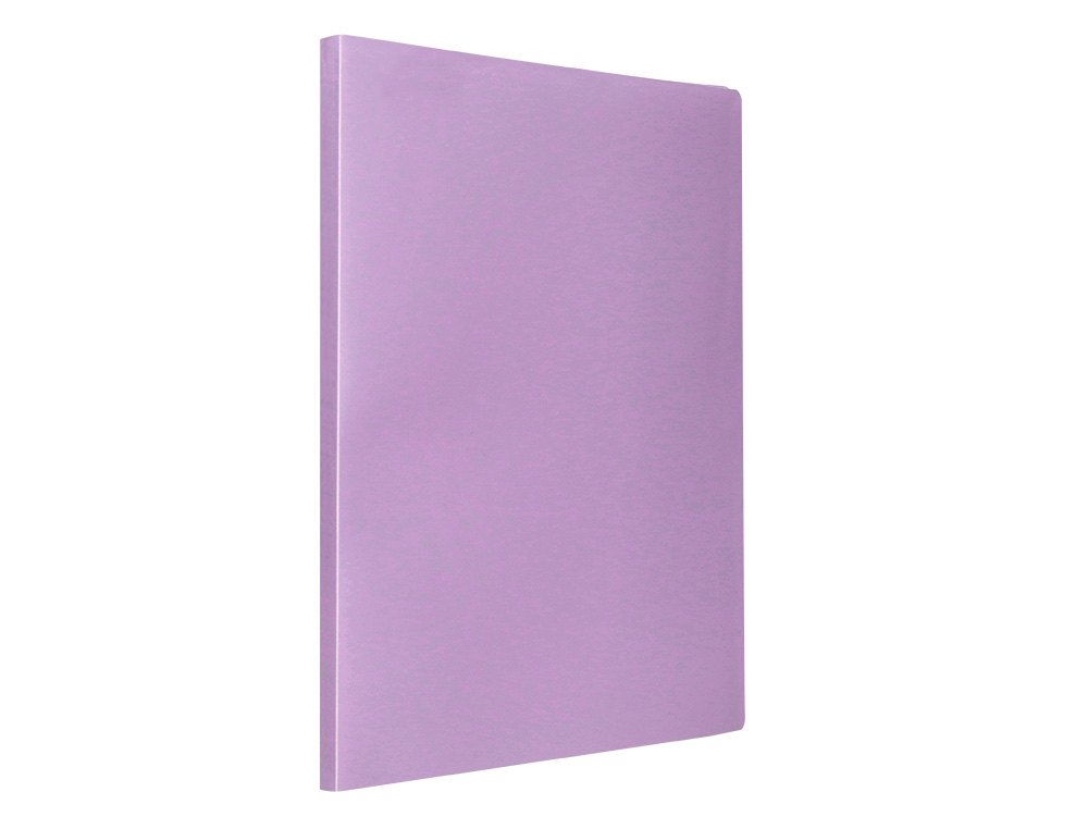 CAPA CATALOGO LIDERPAPEL 80 BOLSAS POLIPROPILENO DIN A4 LAVANDA OPACO