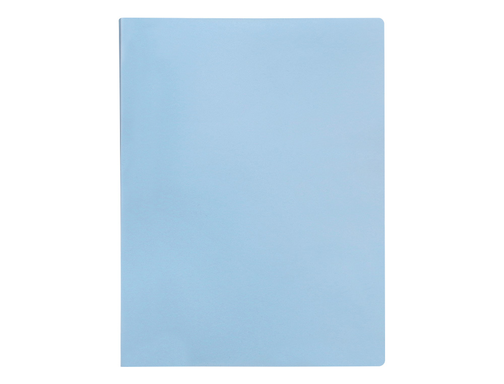 CAPA CATALOGO LIDERPAPEL 80 BOLSAS POLIPROPILENO DIN A4 CELESTE OPACO