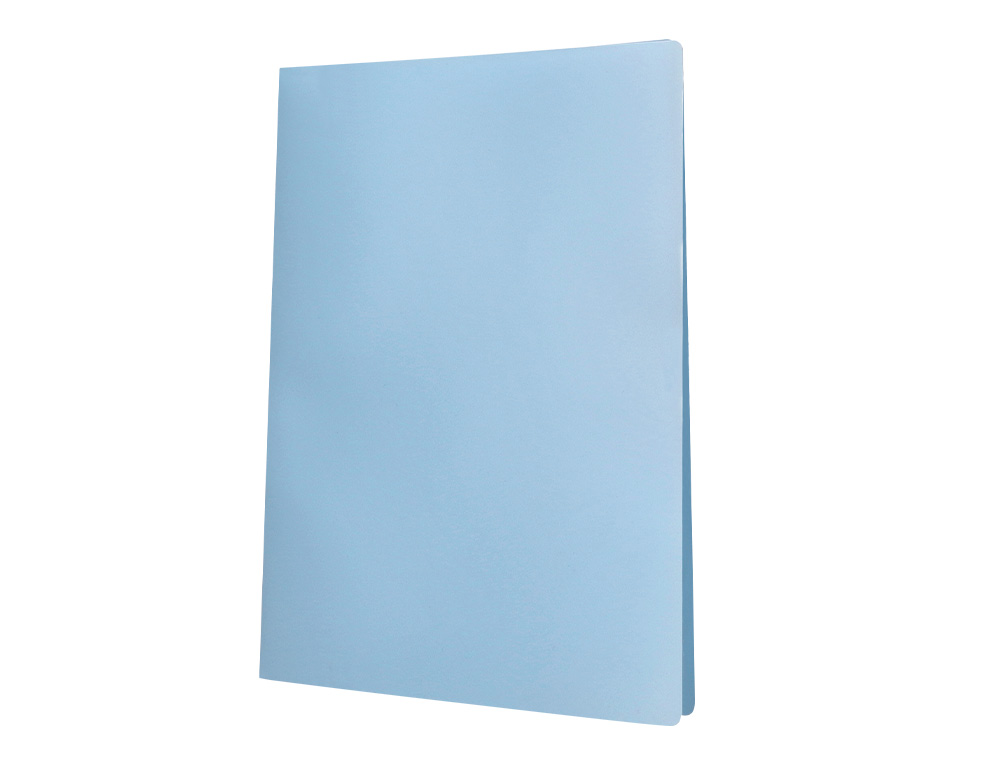 CAPA CATALOGO LIDERPAPEL 80 BOLSAS POLIPROPILENO DIN A4 CELESTE OPACO
