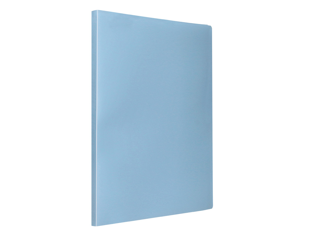 CAPA CATALOGO LIDERPAPEL 80 BOLSAS POLIPROPILENO DIN A4 CELESTE OPACO
