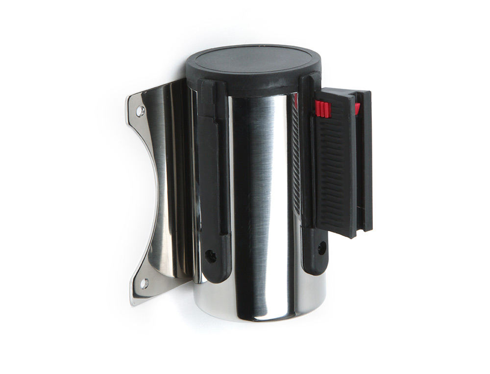 FITA EXTENSIVEL DE PAREDE SEPARADORA RETRATIL DE 3 MT CLIPS EM AMBOS LADOS E CLIP DERECEO COR PRETO