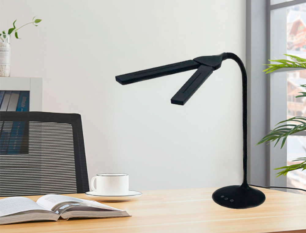 CANDEEIRO DE ESCRITORIO ARCHIVO 2000 SEM FIOS RECARGAVEL LED 6W ABS COR PRETO 180X340X360 MM