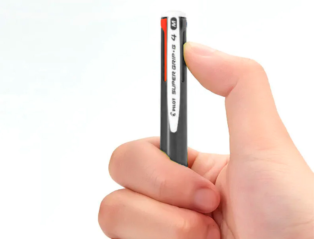 ESFEROGRAFICA PILOT SUPERGRIP G 4 CORES RETRATIL TINTA BASE DE OLEO CORPO COR PRETO