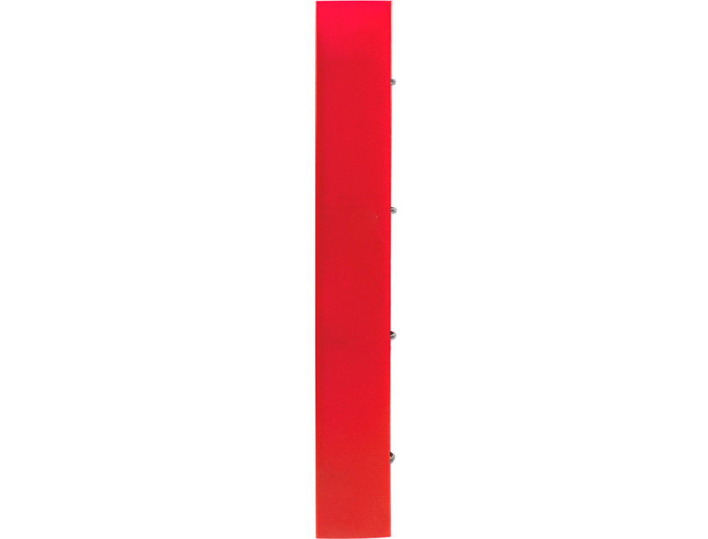 PASTA LIDERPAPEL COM RECARGA POLIPROPILENO DIN A4 4 ANEIS 40MM QUADRICULA 5MM VERMELHO TRANSLUCIDO