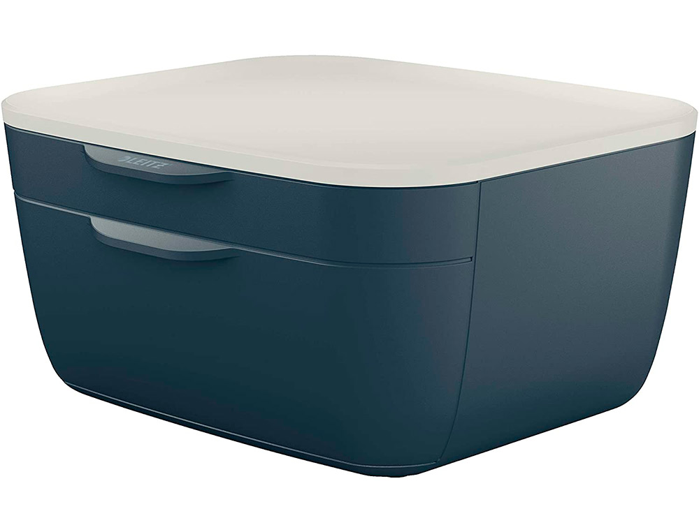 MODULO DE GAVETAS PARA SECRETARIA LEITZ COSY 2 GAVETAS COR CINZA