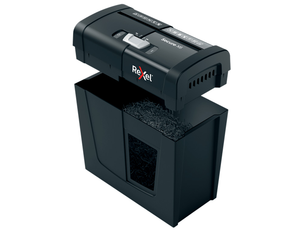 DESTRUIDORA DE DOCUMENTOS REXEL SECURE X6 EU CAPACIDADEE 6 FOLHAS AGRAFES CLIPS CART ES E CD