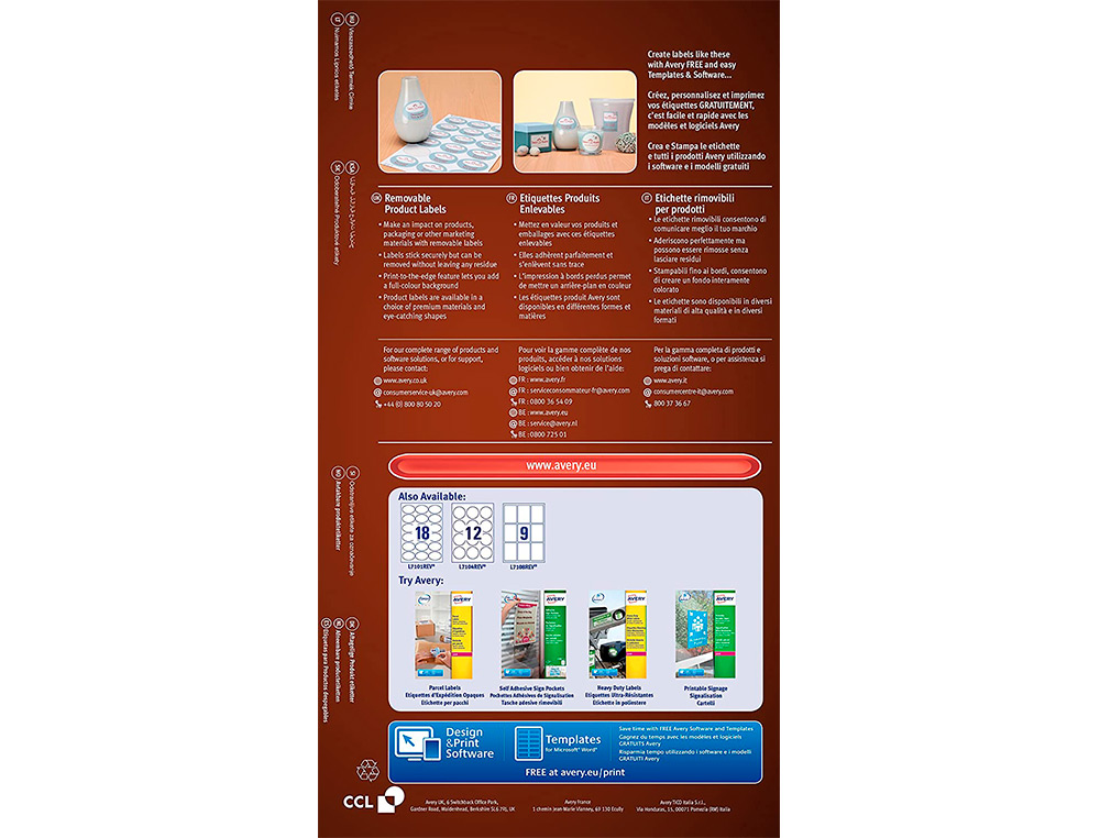 ETIQUETA ADESIVA AVERY REMOVIVEL PARA IMPRESSORA LASER INJEO DE TINTA E FOTOCOPIADORA BRANCA 62X89 MM