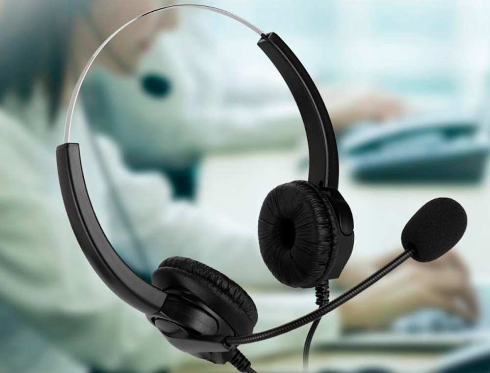 AURICULAR MEDIARANGE BINAURAL DIADEMA COM MICROFONE CABO 2 MT
