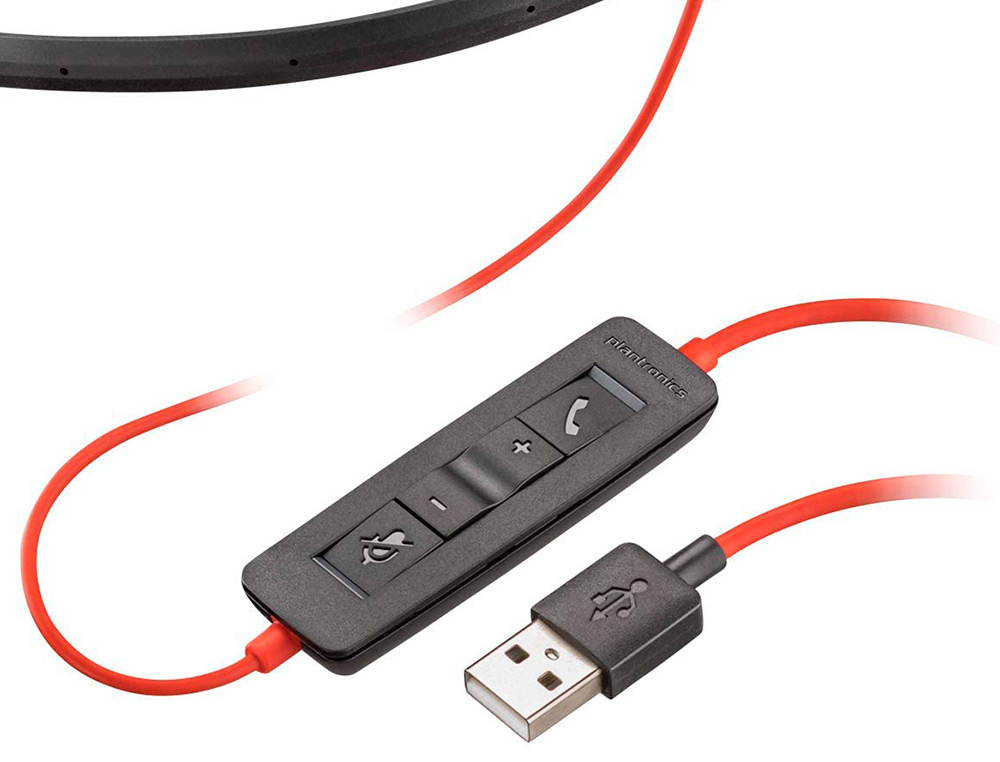 AURICULAR PLANTRONICS BLACKWIRE 3310 DIADEMA MONAURAL CABO USB-A