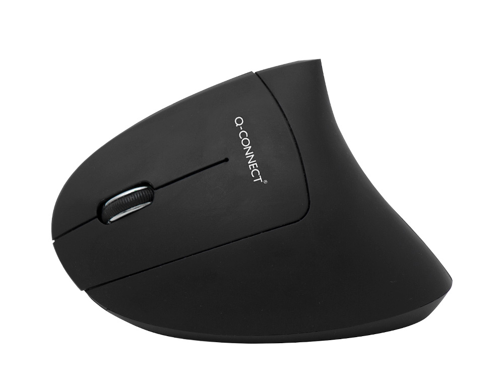 RATO Q-CONNECT OPTICO SEM FIOS ERGONOMICO VERTICAL PILHAS AAA PRETO