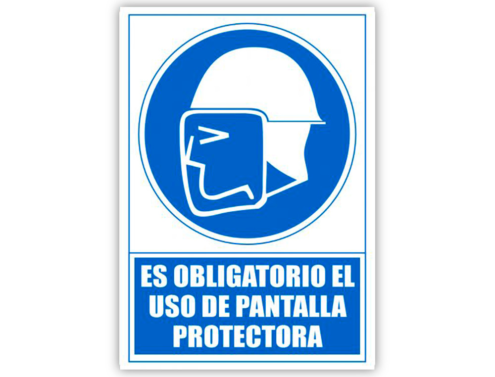 PICTOGRAMA ARCHIVO 2000 OBRIGATORIO USO DE JANELA PROTETORA PVC COR AZUL 210X297 MM