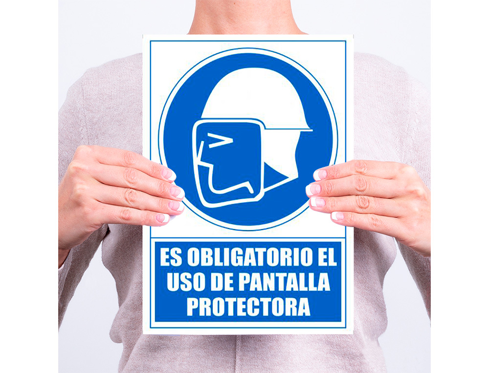 PICTOGRAMA ARCHIVO 2000 OBRIGATORIO USO DE JANELA PROTETORA PVC COR AZUL 210X297 MM