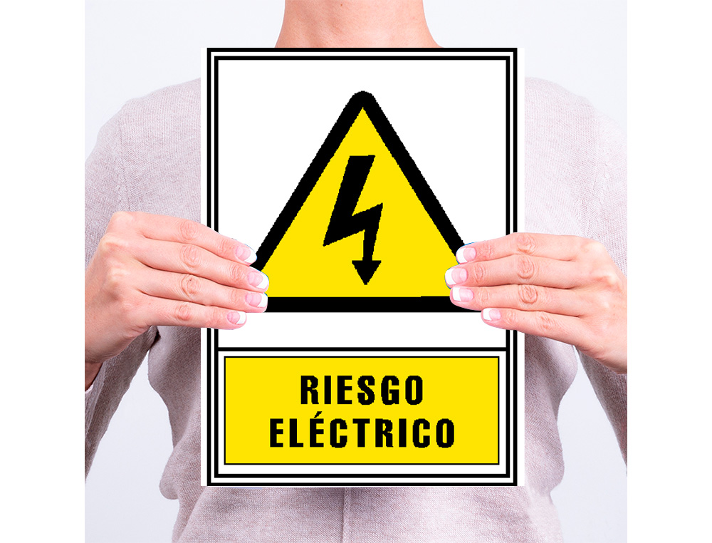 PICTOGRAMA ARCHIVO 2000 RISCO ELECTRICO PVC AMARELO LUMINISCENTE 210X297 MM