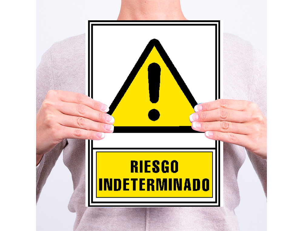PICTOGRAMA ARCHIVO 2000 RISCO INDETERMINADO PVC AMARELO LUMINISCENTE 210X297 MM
