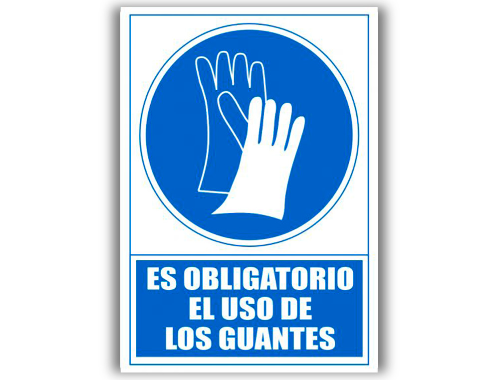 PICTOGRAMA ARCHIVO 2000 OBRIGATORIO USO DE LUVAS PVC AZUL LUMINISCENTE 210X297 MM