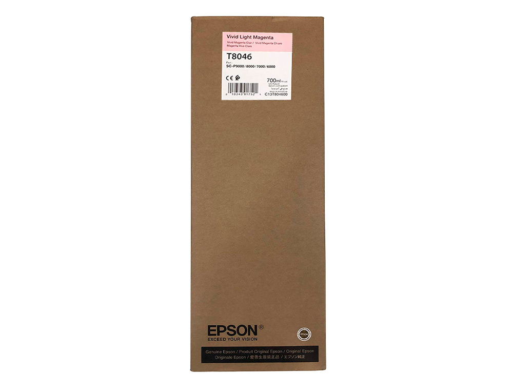 TINTEIRO EPSON GF SURECOLOR SERIE SC-P VIVID LIGHT MAGENTA ULTRACHROME HDX/HD 700ML