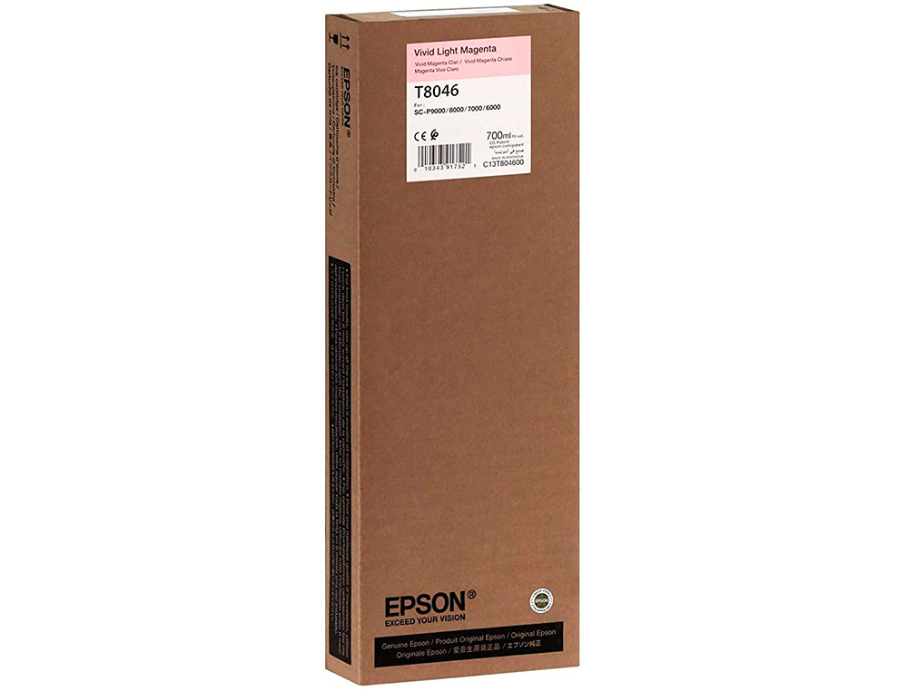 TINTEIRO EPSON GF SURECOLOR SERIE SC-P VIVID LIGHT MAGENTA ULTRACHROME HDX/HD 700ML