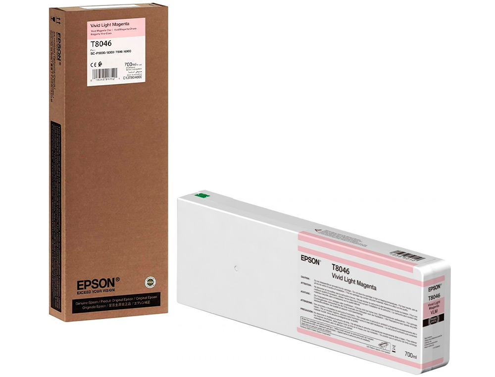 TINTEIRO EPSON GF SURECOLOR SERIE SC-P VIVID LIGHT MAGENTA ULTRACHROME HDX/HD 700ML