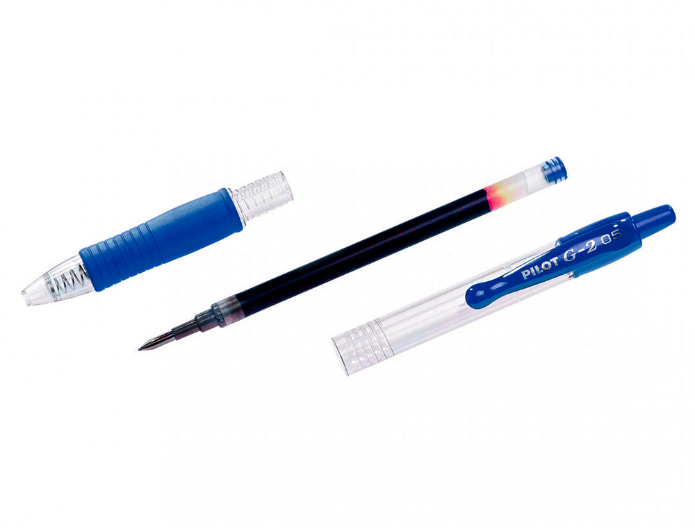 ESFEROGRAFICA PILOT G-2 AZUL TINTA GEL RETRATIL APOIO EM BORRACHA EM BLISTER