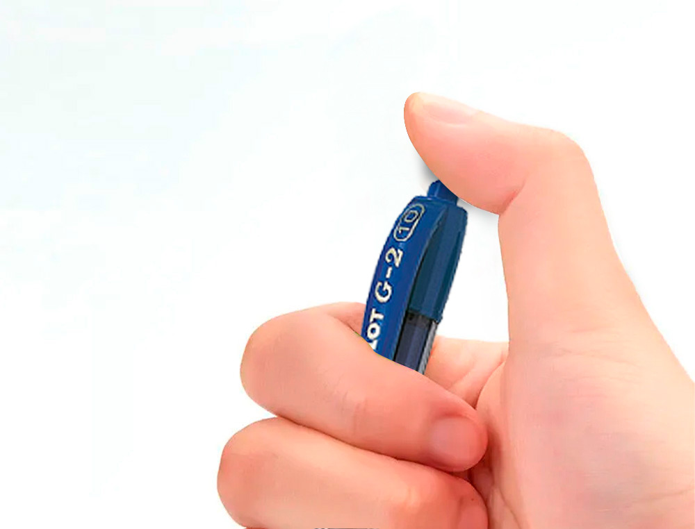 ESFEROGRAFICA PILOT G-2 AZUL TINTA GEL RETRATIL APOIO EM BORRACHA EM BLISTER