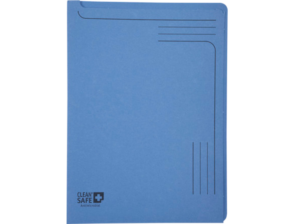 BOLSA DOSSIER EXACOMPTA CLEAN SAFE CARTOLINA 400 GR DIN A4 AZUL PACK DE 5 UNIDADES