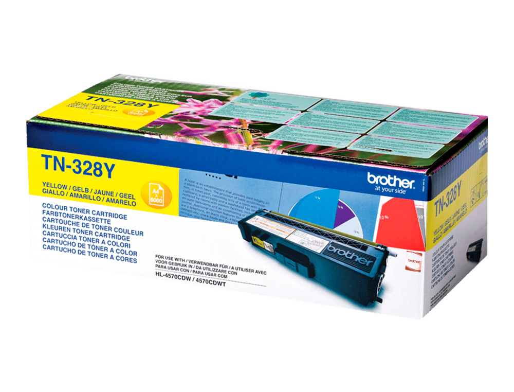 TONER BROTHER LASER TN328Y AMARELO ALTA CAPACIDADE 6000 PAGINAS