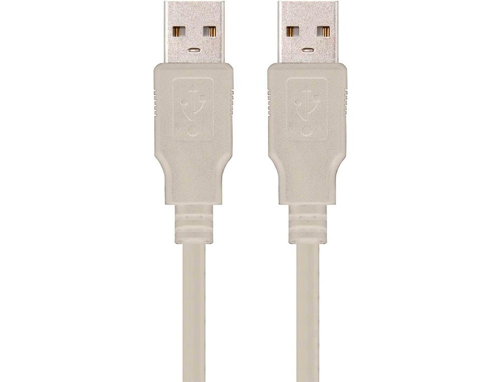 CABO USB NANOCABLE 2.0 TIPO A/M-A/M COR CINZA COMPRIMENTO 1 M