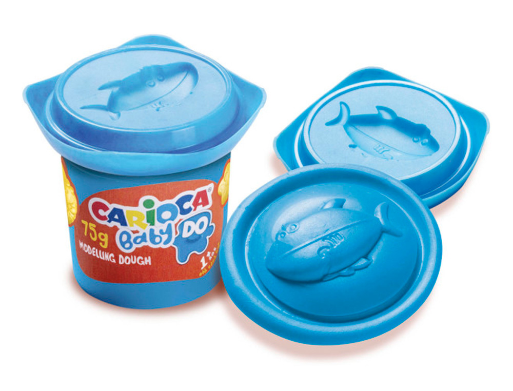 PASTA DE MODELAR CARIOCA BABY DOUGH FRASCO 75 G SET DE 3 CORES SORTIDAS