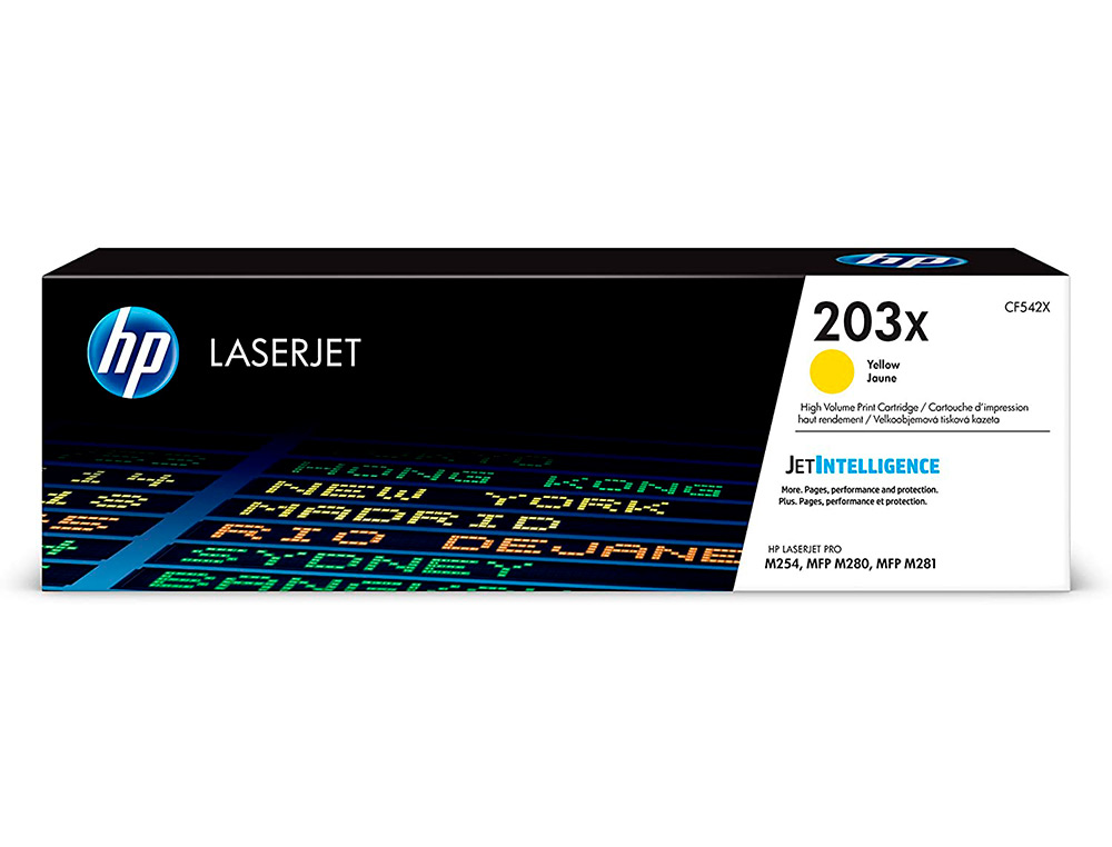 TONER HP LASERJET 203X M254DW / 280NW / 281FDW AMARELO 2500 PAGINAS