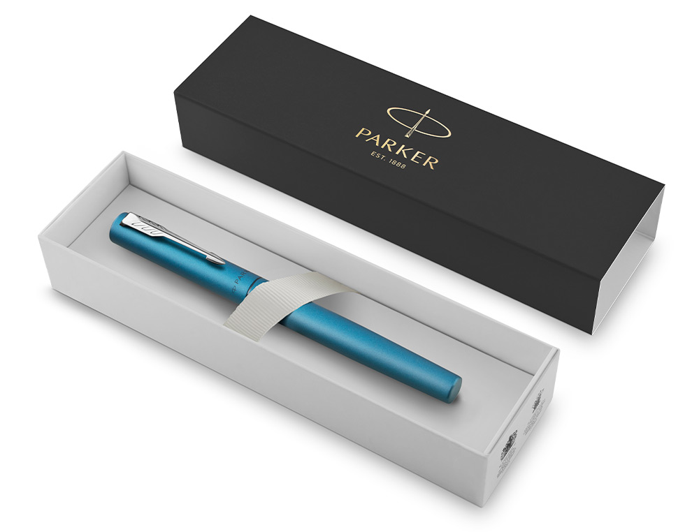 ROLLER PARKER VECTOR XL AZUL ARDOSIA PONTA FINA