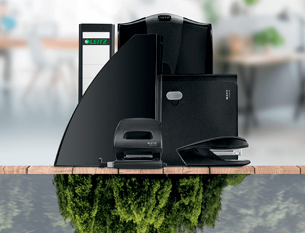 PASTA LEITZ RECYCLE ELASTICOS DIN A4 CARTAO RECICLAVEL 100% PRETO
