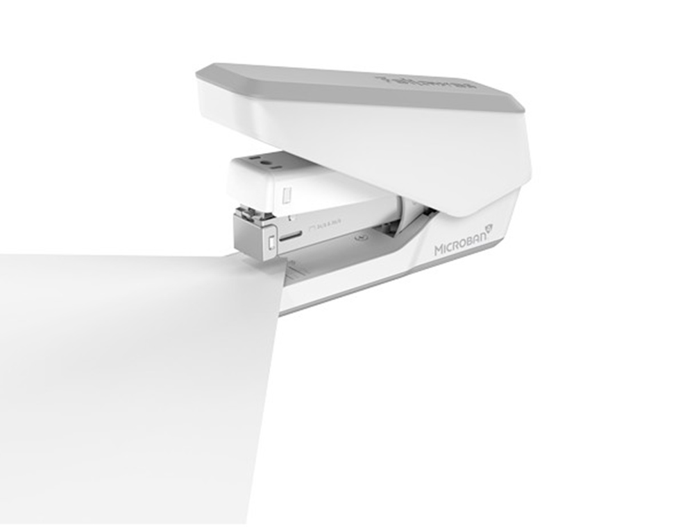 AGRAFADOR FELLOWES EASYPRESS LX840 PROTECAO ANTIBACTERIANA CAPACIDADE 25 FOLHAS USA AGRAFES 24/6 E 26/6 BRANCO