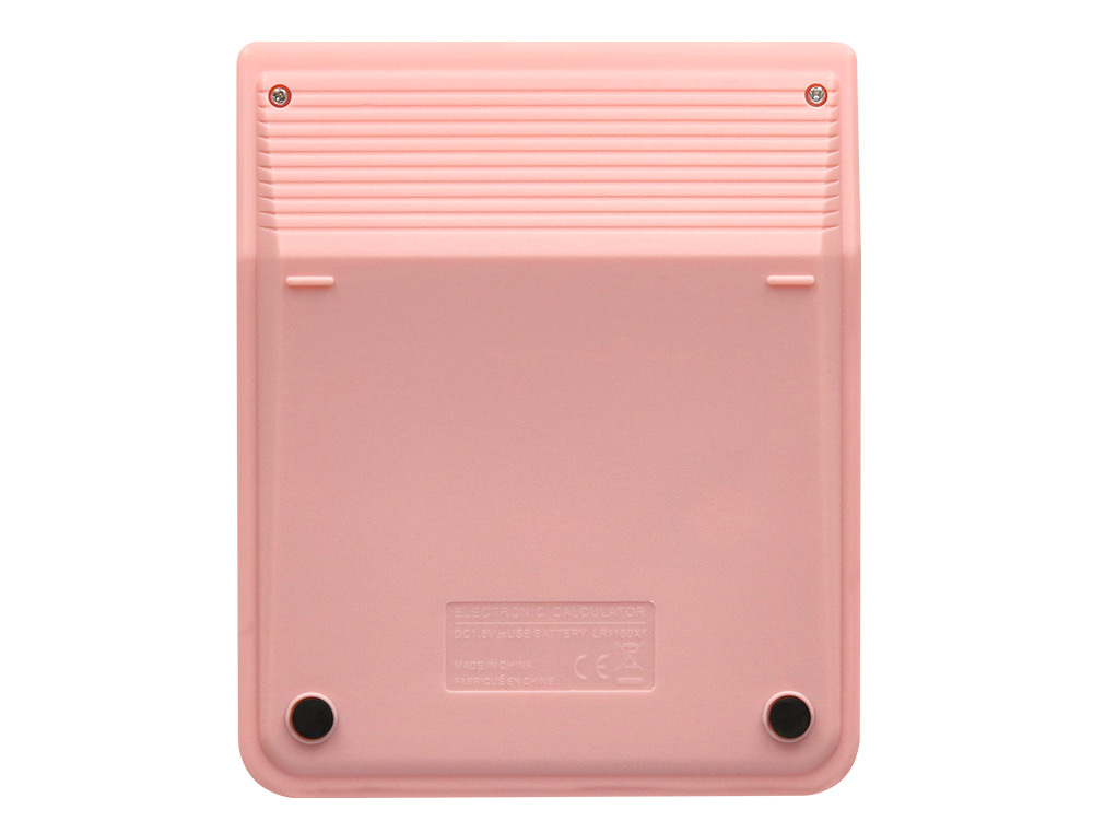 CALCULADORA LIDERPAPEL DE SECRETARIA XF23 10 DIGITOS SOLAR E PILHAS COR ROSA 127X105X24 MM