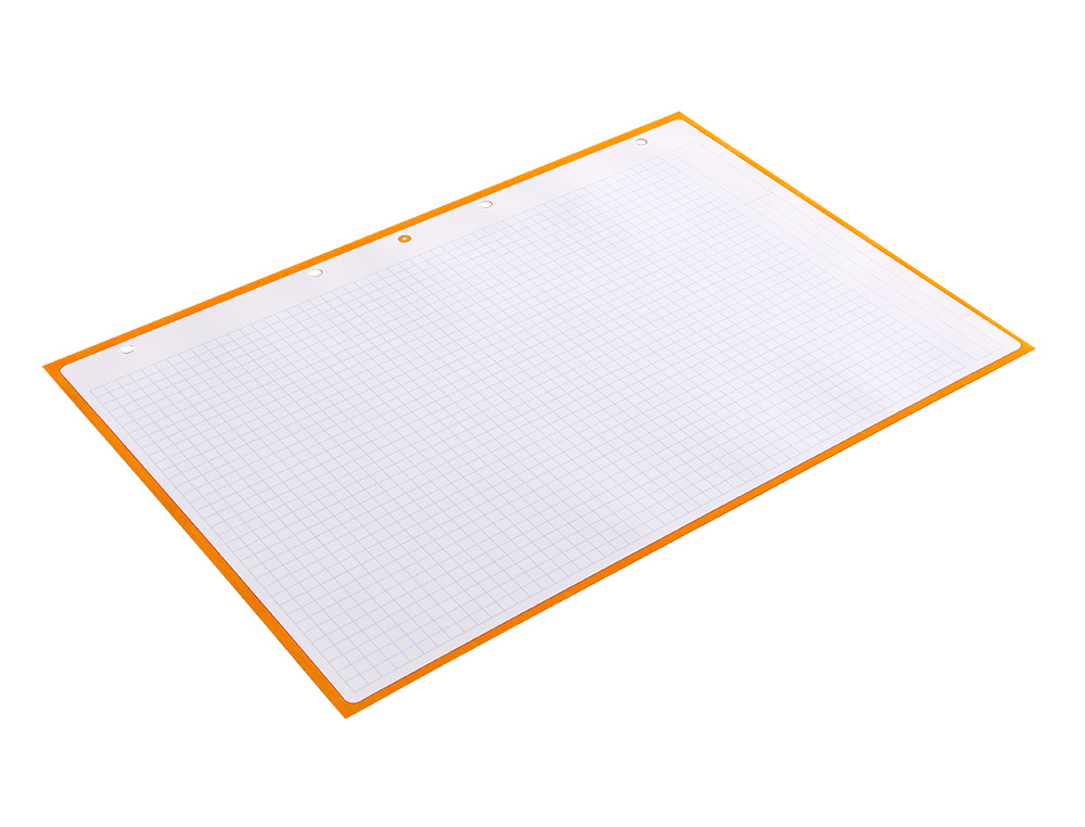 RECARGA COLADA ANTARTIK QUADRICULA DE 5MM DIN A4 100 F 90 GR 4 FUROS 1 BANDA MOLDURA COR MOSTARDA