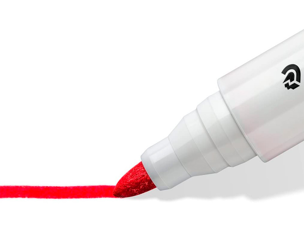 MARCADOR STAEDTLER LUMOCOLOR 351 PARA QUADRO BRANCO PONTA REDONDA 2 MM COR VERMELHO