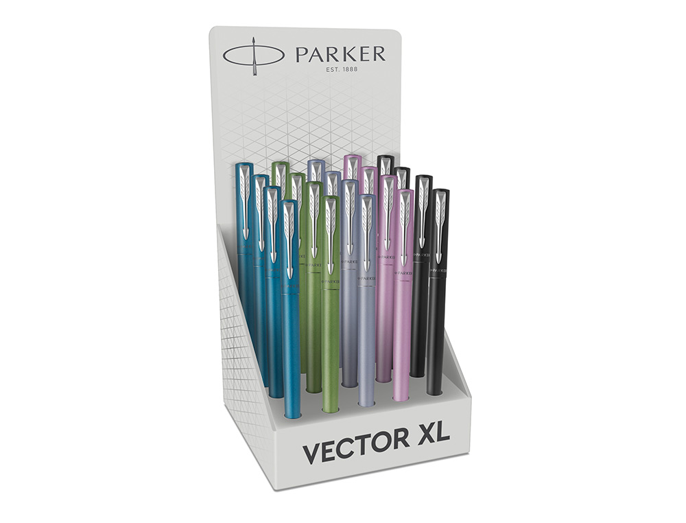 CANETA PARKER VECTOR XL APARO F EXPOSITOR DE 20 UNIDADES CORES SORTIDAS