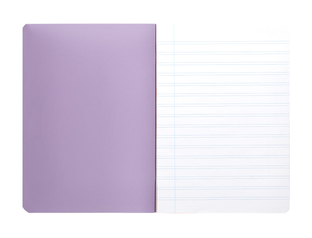 CADERNO AGRAFADO LIDERPAPEL 360 CAPA DE PLASTICO DIN A5 48 F 90 GR PAUTADO DUPLA MARGEM CORES PASTEL SORTIDAS