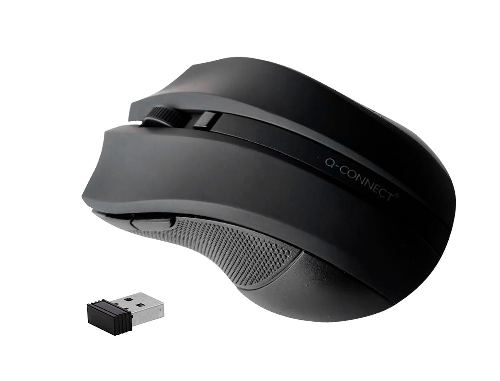RATO Q-CONNECT OTICO SEM FIOS 1000 DPI RECETOR USB 2,4 GHZ PRETO