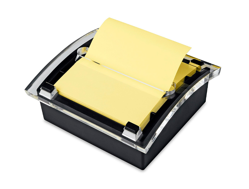 SUPORTE PARA BLOCO DE NOTAS ADESIVAS Q-CONNECT ZIG-ZAG COR PRETO COM 1 BLOCO 76X76 MM