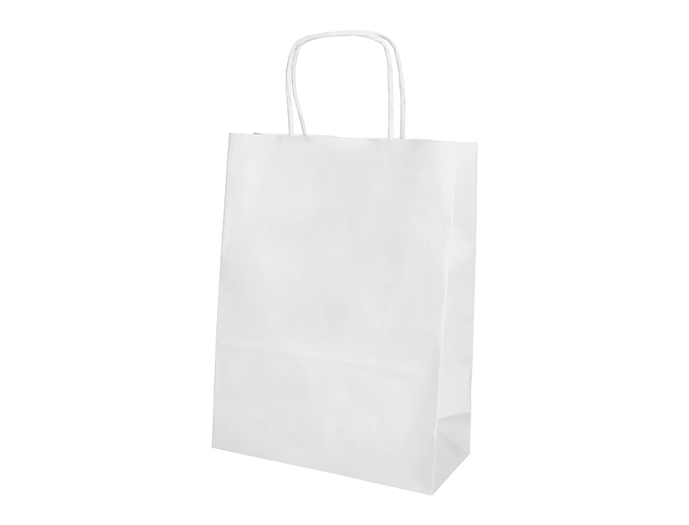 SACO DE PAPEL Q-CONNECT CELULOSE BRANCO S COM ASA TORCIDA 240X320X100 MM