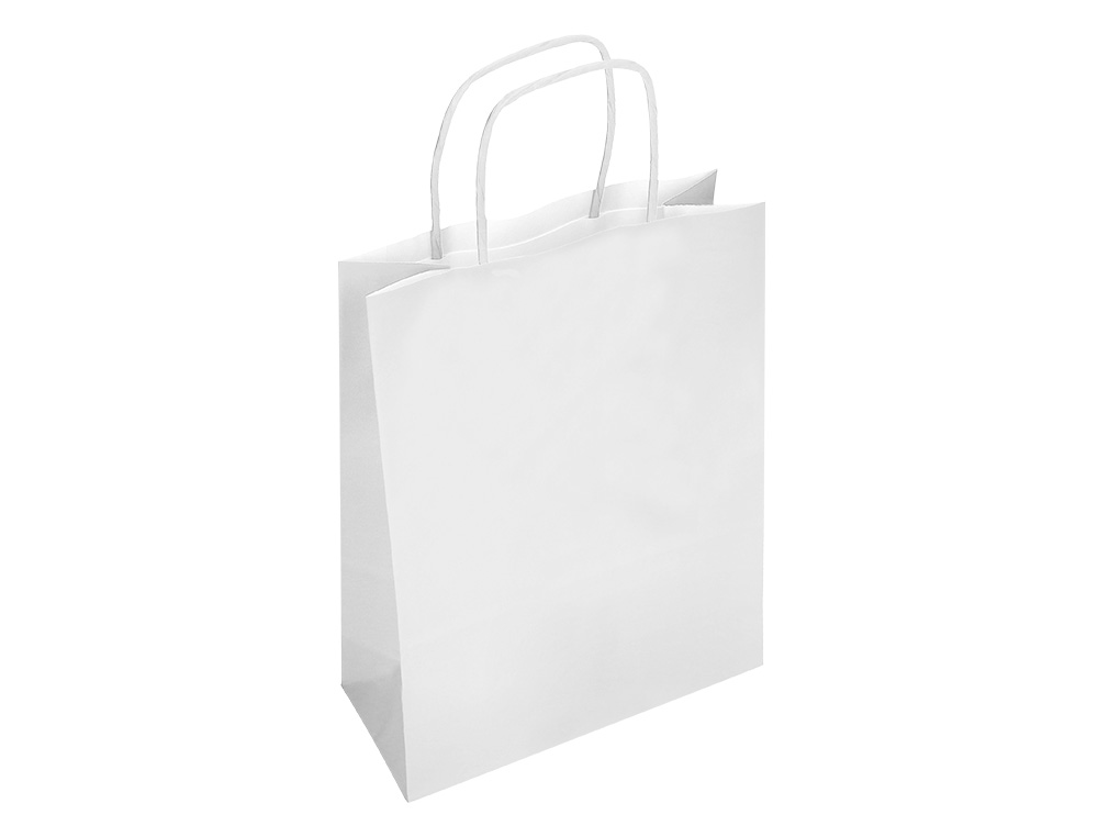 SACO DE PAPEL Q-CONNECT CELULOSE BRANCO S COM ASA TORCIDA 240X320X100 MM