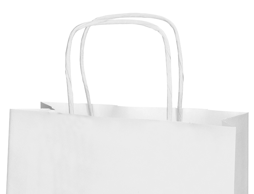 SACO DE PAPEL Q-CONNECT CELULOSE BRANCO S COM ASA TORCIDA 240X320X100 MM