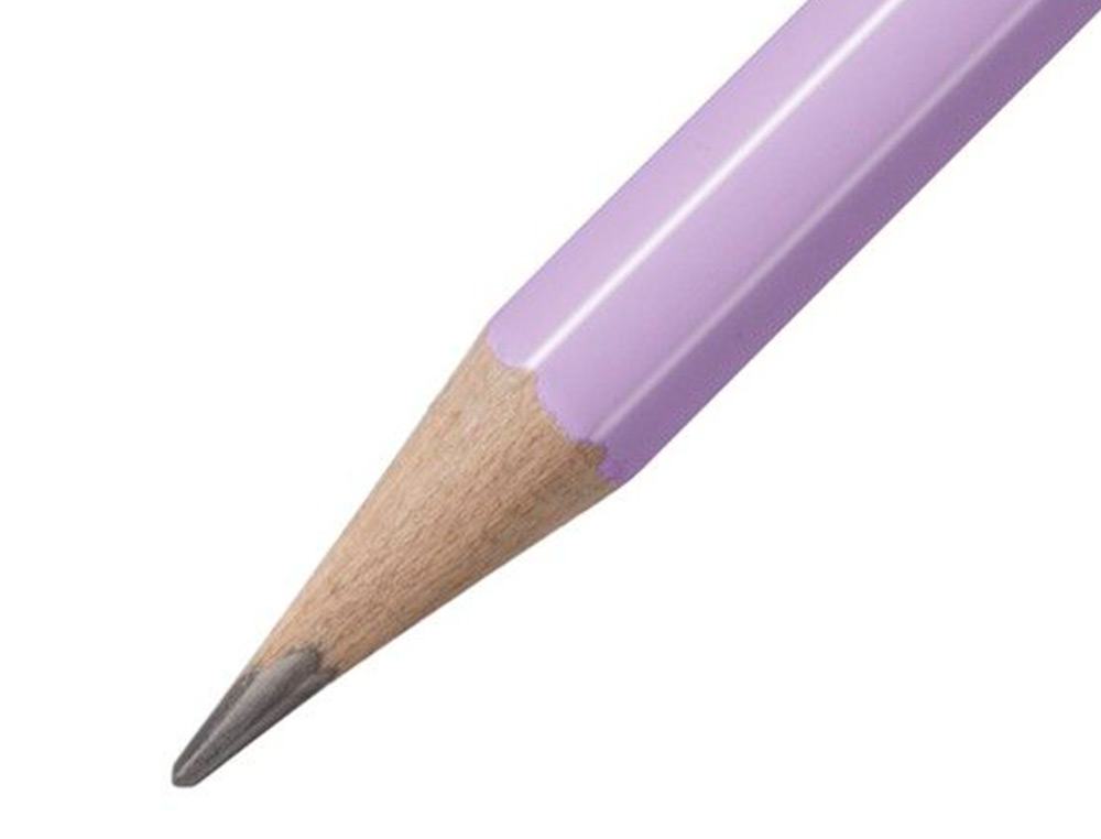 LAPIS DE GRAFITE STABILO SWANO COM BORRACHA MINA 2,2 MM DUREZA HB LILAS PASTEL