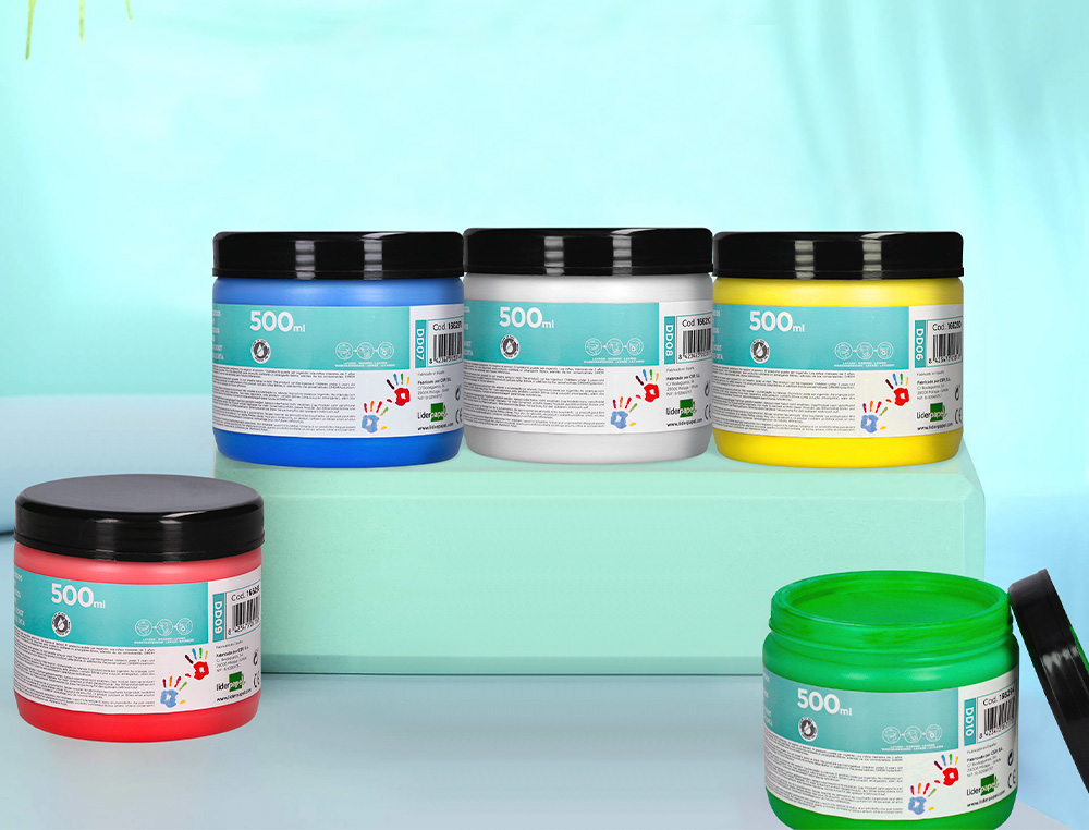 PINTURA A DEDOS LIDERPAPEL FRASCO DE 500 ML AMARELO